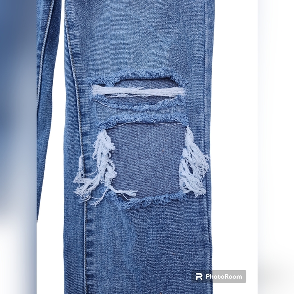 Momokrom Split Hem Straight Leg Jeans - Picture 5 of 5